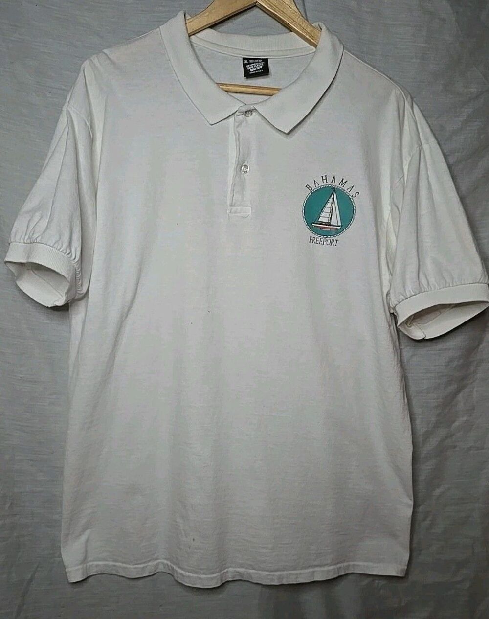 Vintage Screen Stars Best Polo Shirt, Freeport Bahamas, Sz XL USA Made